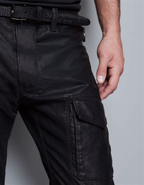 zara faux leather pants|zara men's faux leather pants.